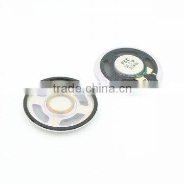 40mm 8ohm 0.3W water resistant speaker with clear mylar lcone