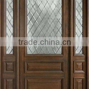 European Exterior Wooden Door Designs For Home With Side Lite DJ-S9127MST