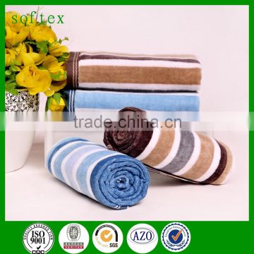 Towels 100% cotton cut pile striple face towel