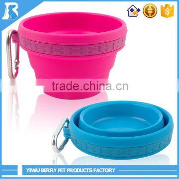 Wholesale China Trade 500ml Bones Stamping waterproof travel dog bowl