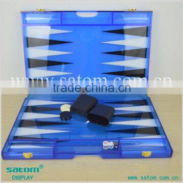 THE KINGDOM Lucite Chess +Best Backgammon Set + Draughts Set 30cm STUNNING HAND CRAFTED                        
                                                Quality Choice