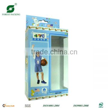 CLEAR WINDOW CARDBOARD BOX WITH HANGING TAB