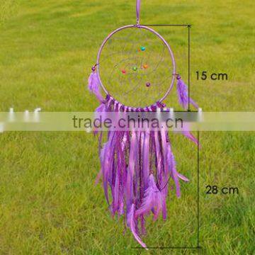 Large Purplr Dream Catcher - Purple Fringe - Boho Beads Dream Catcher - Bohemian Crochet Dream Catcher