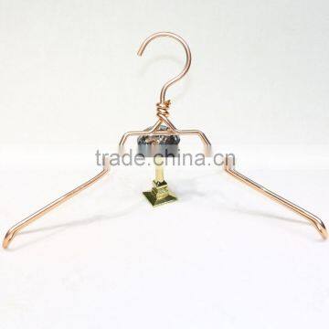 Gold Aluminum metal wire hanger for clothes display