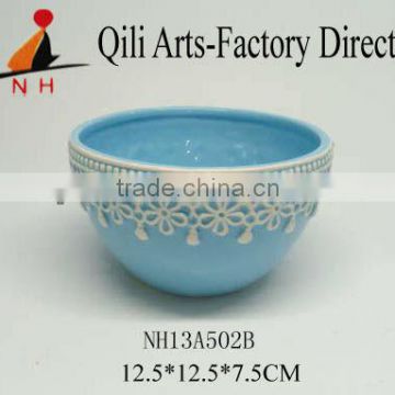 unique decorative ceramic fruit bowl round salad bowl