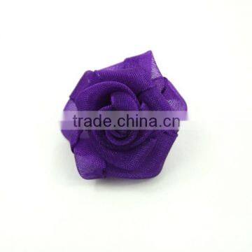 Handmade organza ribbon flower