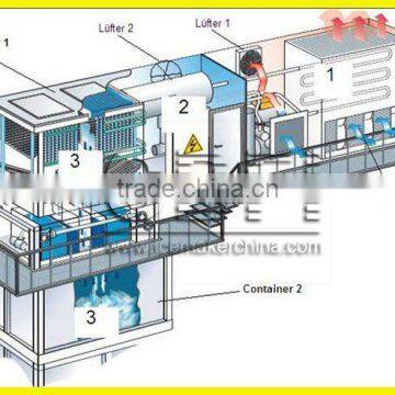 Sea water plate ice maker for cooling system