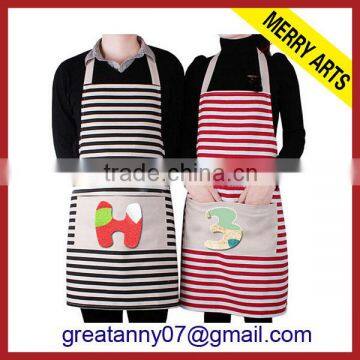 promotional Customized fancy cotton bib apron kitchen aprons for men