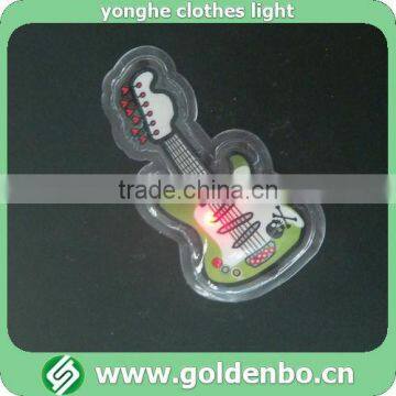 Guitar pattern PVC for clothes led kids clothes light