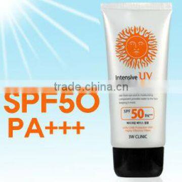 3W clinic intensive UV sunblock cream spf50/PA++ 70ml