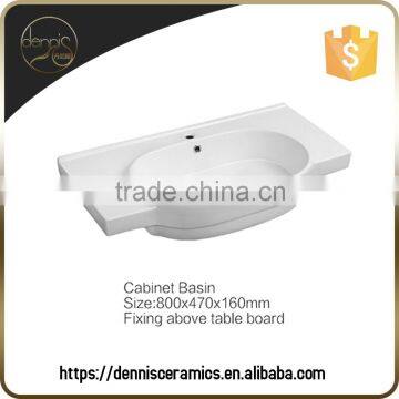 A2013 White Ceramic Above Board Dining Room Wash Basin
