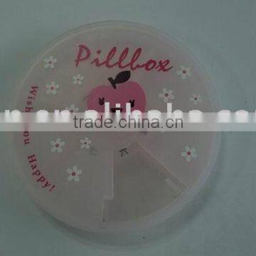 pill box-round,7cases,printing on the surface