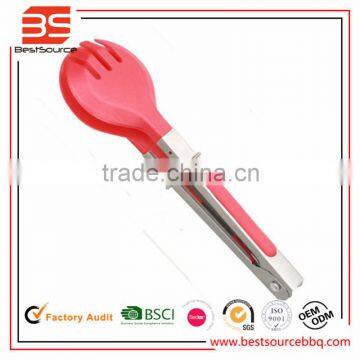 Heavy duty Non stick salad and kitchen silicone Serving tongs chain tongs