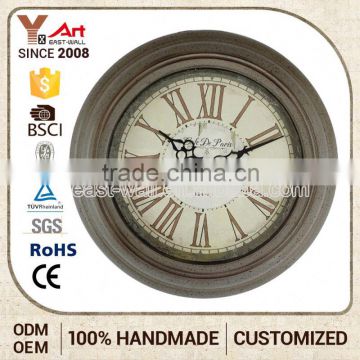 Exceptional Quality 3D Custom Decorative Vintage MDF Gold Brown Wall Clock