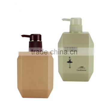 700ml PE super quality square shampoo bottle, shampoo plastic bottles, decorative shampoo bottles