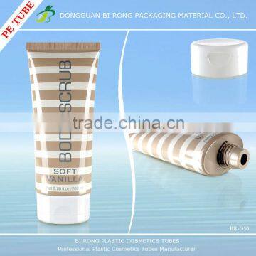 Large Oval Plastic Cosmetic Tubes for Body Scrub