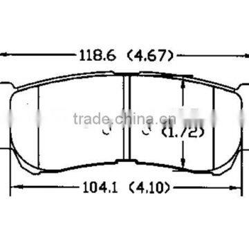 fitting brake pads D1297 58302-2BA20 for Hyundai rear dust free brake pads