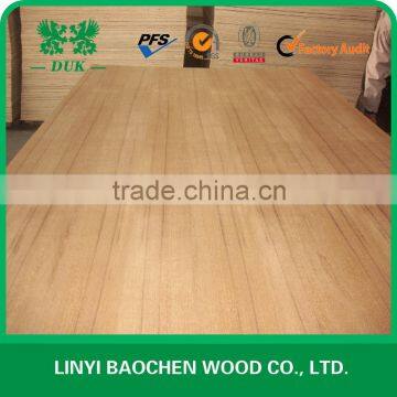 2.5mm teak fancy mdf /teak veneer MDF Q/C , C/C