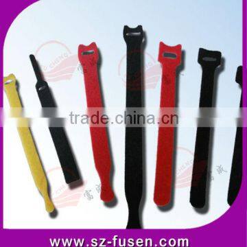 Colorful back to back T shape magic tape cable ties