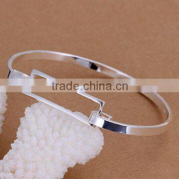 wholesale jewelry bangle Diameter 6.5CM wide 0.4CM 925 sterling silver bracelet