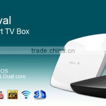 Hotsell android dual core set top box, 1GB/DDR3,4GB/ROM, 3D wifi bluetooth streaming tv box ,free download video set top box