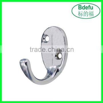 Fashion Style Chrome Finish Wall Mounted Single Hook Bathroom Decorated Clothing Hook