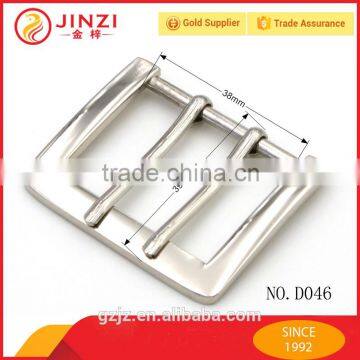 Special double pin buckle zinc alloy men belt buckle