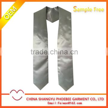 High quality Shiny Satin Plain Graduation Stoles