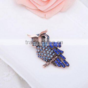 Fashion Alloy Lovely Owl Crystal Brooch photo-5