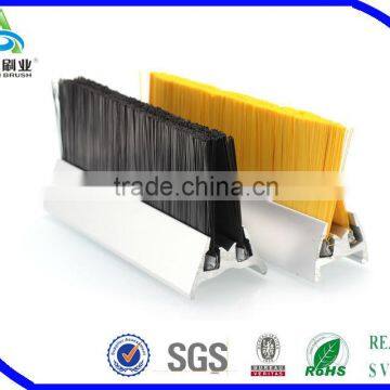 SGS Anti-pinch Escalator Double Row Skirt Brush with Aluminum Pedestal