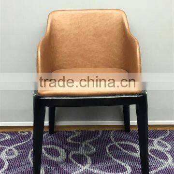 Comfy Leather Beige Tub Chair for Coffee Spot Restaurant Office Hotel (FOH-BCA26 )