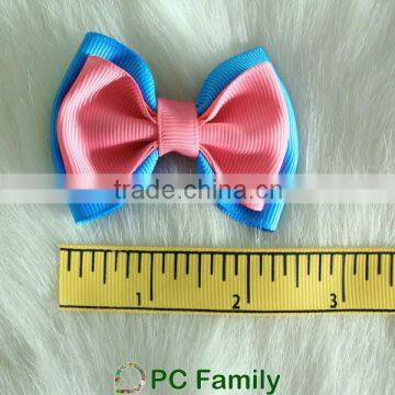 Colorful Double Colors Kids Hair Bow Clips photo-3