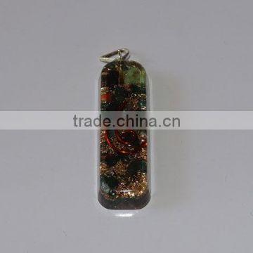 Blood Stone Orgone Pipe Pendant