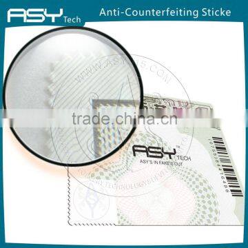High Security Intaglio Printing Anti-Counterfeit Sticker Quality Choice photo-6