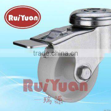 pressed steel bolt hole double brake steel pedal Nylon caster