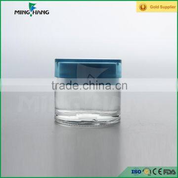 50ml face cosmetic glass jar skin care cream packing with caps