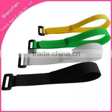 Nylon reusable adjustable hook and loop strap belt