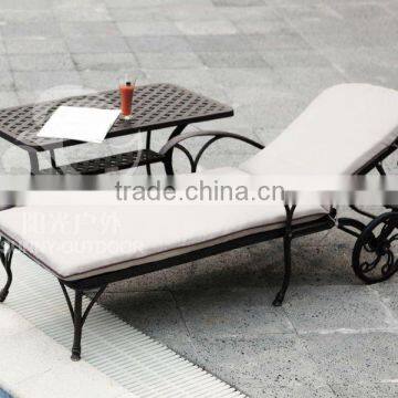 Best Sale Outdoor Cast Aluminium Lounge Chair Sun Lounge New