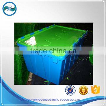 plastic green-lid high quality rectangular box crate