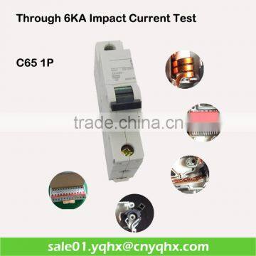 single phase motor protection C65 single pole mini circuit breaker mcb