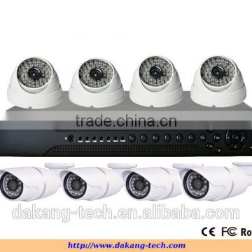 8ch 720P sensor ahd dvr kit,4pcs waterproof bullet camera,4pcs dome camera,720P AHD camera,home security dvr system