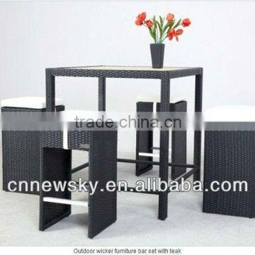 Poly Wicker Bar Furniture Bar Table Set