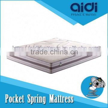 Hamburger Top Pocket Spring Mattress, 100% Natural Latex Rubber Foam Bed Mattress