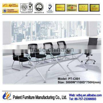 executive meeting tables with tempered glass office furniture table design PT-C001