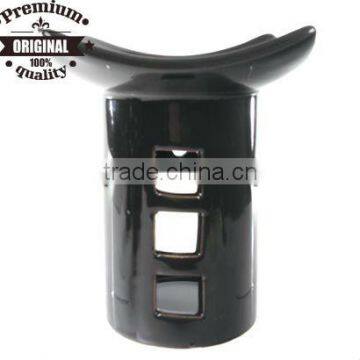 square top ceramic glossy black oil burner