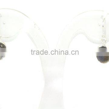 Labradorite Oval Cabochon 925 Sterling Silver Earring photo-3