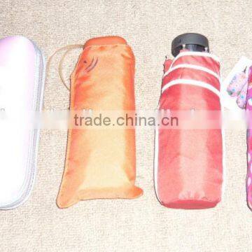 Manual Open Alumin Frame Hand Open 5 Folds Wallet Pocket Umbrella With Logo Customer Design photo-5