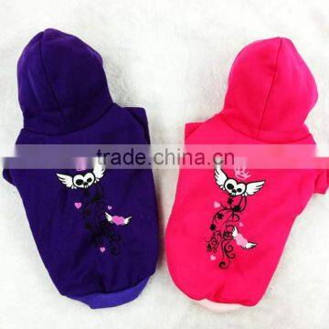 pet hoodies/dog hoody .fly heart printing hoody