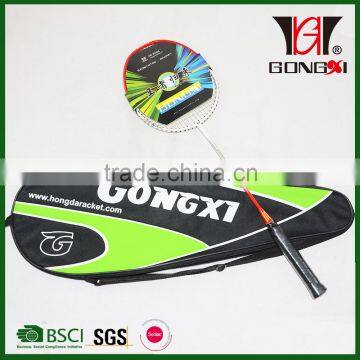 GX-7009 RED high quality aluminium&steel badminton racquet/fleet badminton with carrybag