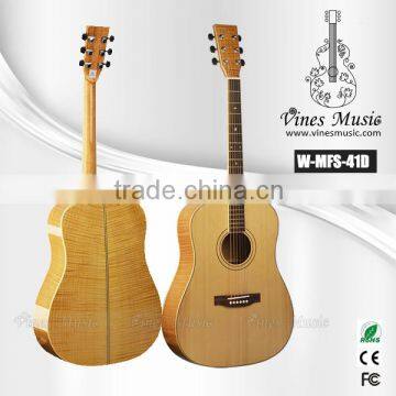 41 inch great quatily special plywood acoustic guitar with fast delivery manufacture omstyle acoustic guitar(W-MFS-41D)